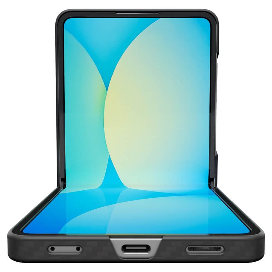 Тънък Карбонов Калъф за Samsung Z Flip 7, Spigen AirSkin Aramid Case, Черен (11)