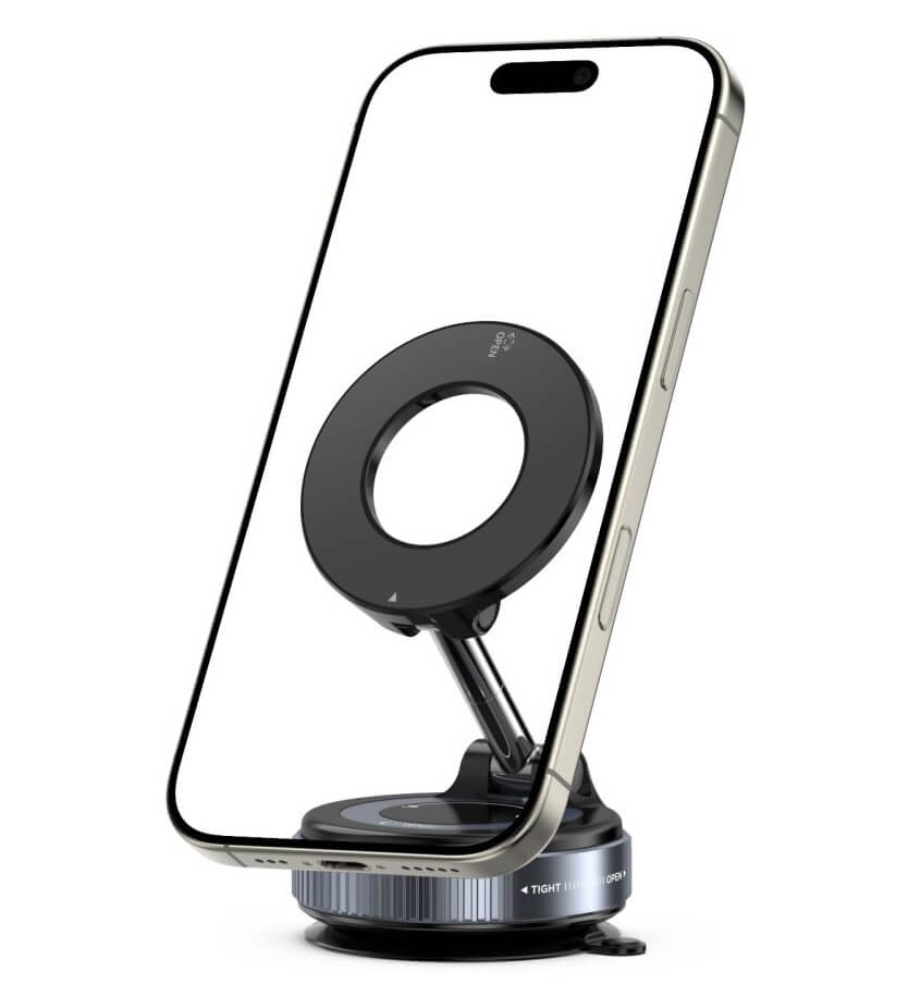 Магнитна Стойка за Кола, Tech-Protect Magsafe N60 Dashboard Holder, Черен