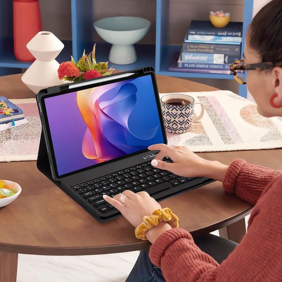 Калъф с Клавиатура за Xiaomi Redmi Pad 2 11" 2025, Tech-Protect SC Pen Keyboard Case, Черен (9)