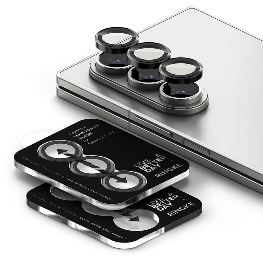 Протектор за Камерата на Samsung Z Fold 7, Ringke Cam Lens Frame Glass 2бр., Черен (3)