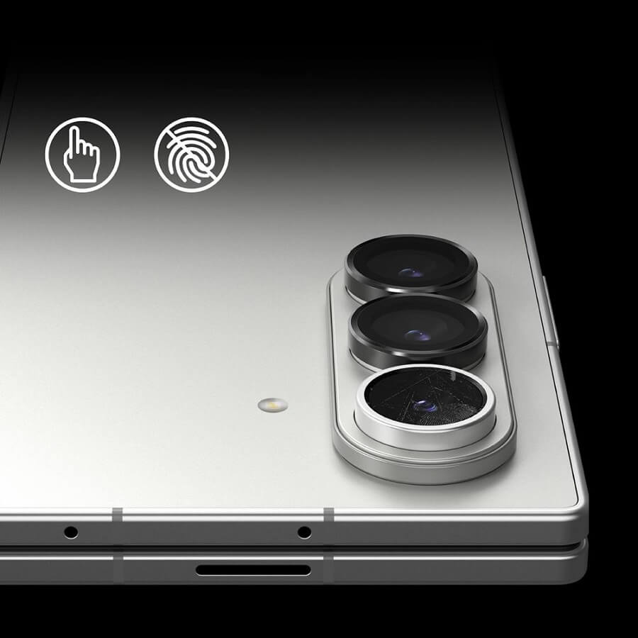 Протектор за Камерата на Samsung Z Fold 7, Ringke Cam Lens Frame Glass 2бр., Черен (6)