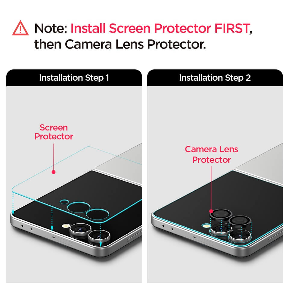 Протектор за Камерата на Samsung Z Flip 7, Spigen EZ Fit Optik Pro Glass tR 2бр., Черен (6)