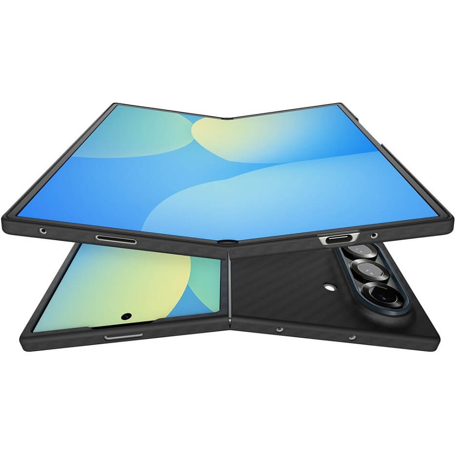 Карбонов Калъф за Samsung Z Fold 7, Spigen AirSkin Aramid Case, Черен (6)