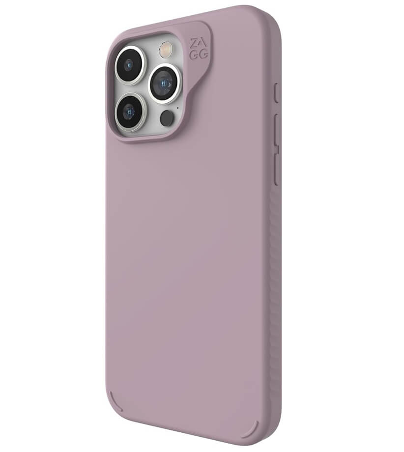 Magsafe Калъф за iPhone 15 Pro Max, ZAGG Manhatan Snap Ultra Slim Case, Сиво/Лилав (3)