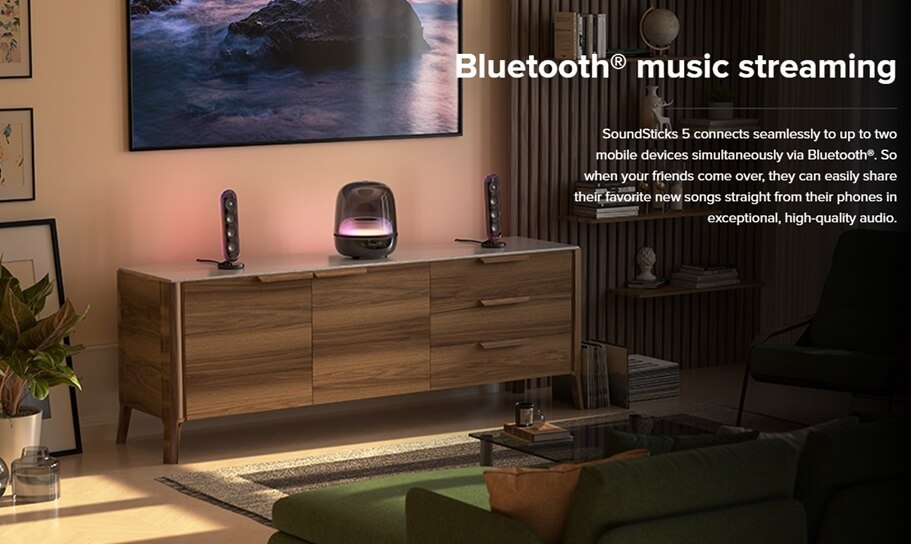 Безжична Колона, Harman Kardon SoundSticks 5, Черен (9)