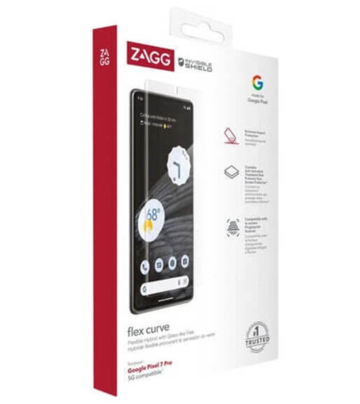 Протектор за Google Pixel 7 Pro, ZAGG Invisible Shield Flex Curve Glass, Прозрачен