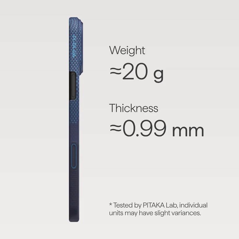 Magsafe Калъф за iPhone 17 Pro, Pitaka Edge Over the Horizon Case, Син (5)