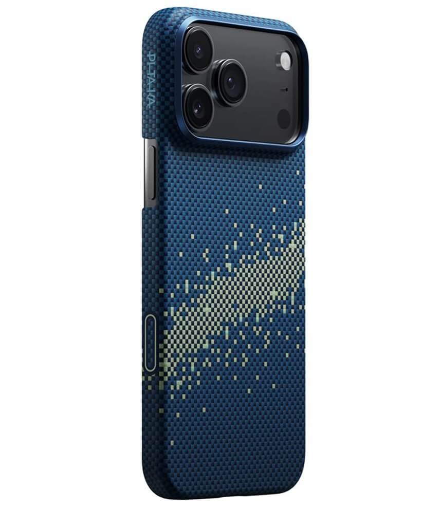 Magsafe Калъф за iPhone 17 Pro Max, Pitaka Edge Milky Way Galaxy Case, Син