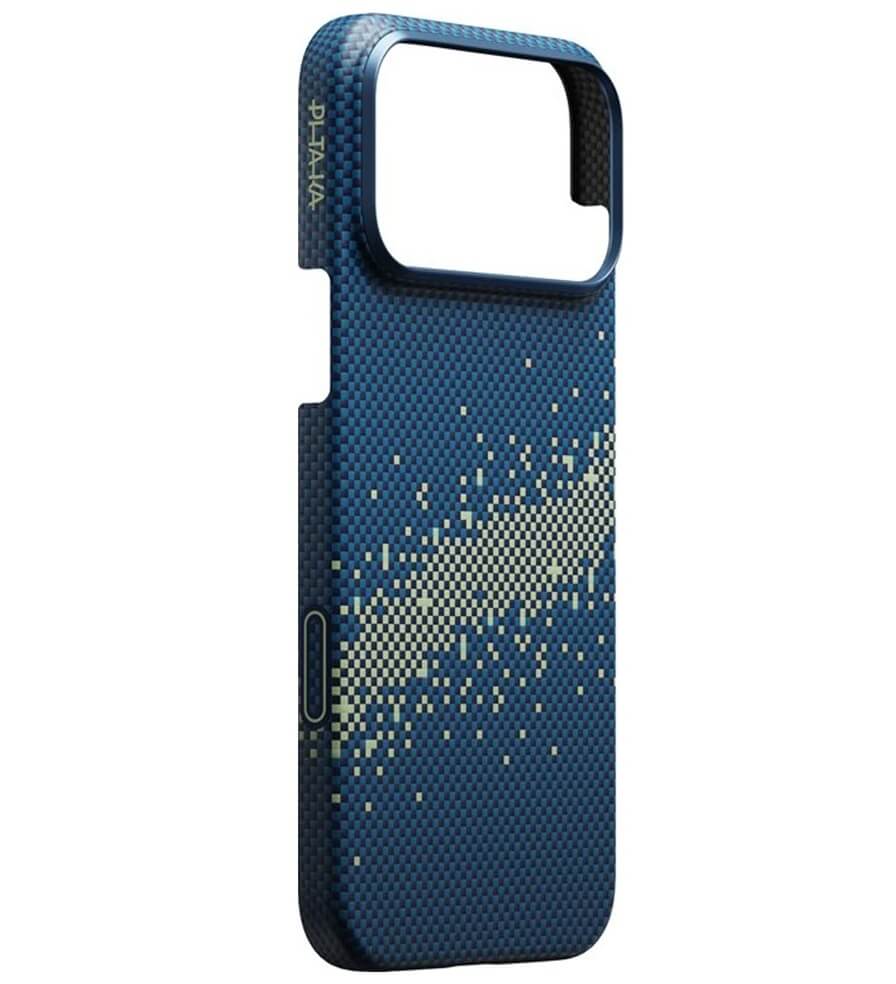 Magsafe Калъф за iPhone 17 Pro Max, Pitaka Edge Milky Way Galaxy Case, Син (5)