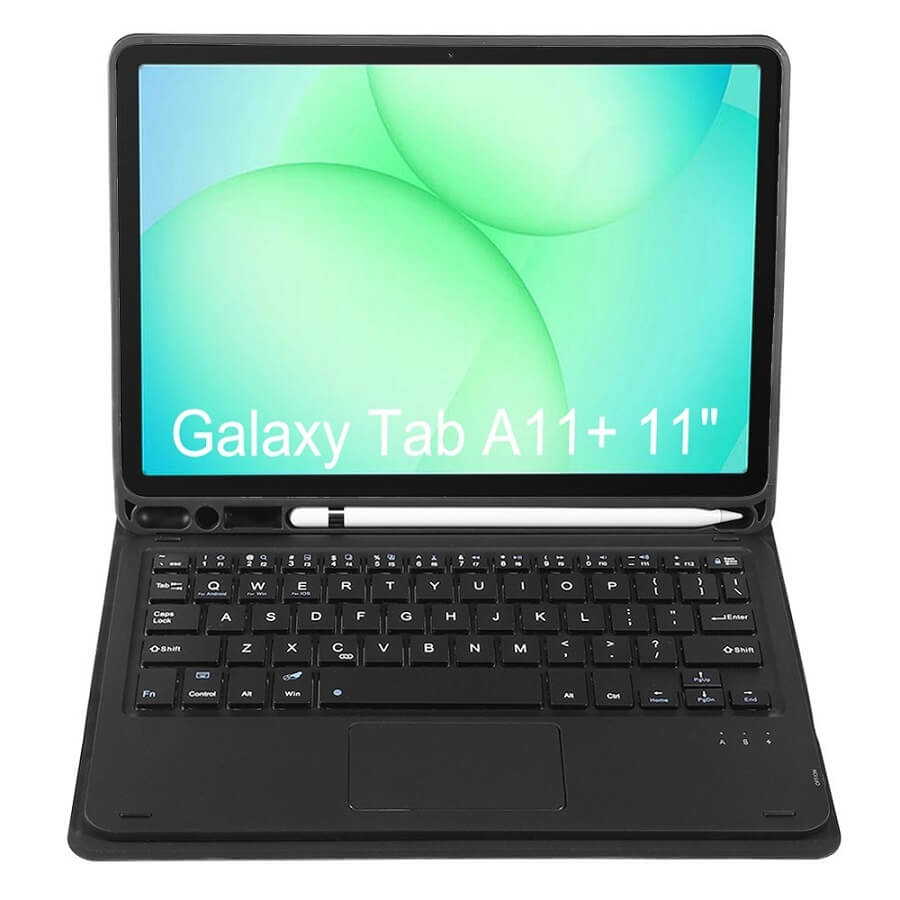 Калъф с Клавиатура за Samsung Tab A11 Plus/ A9 Plus 11", Keyboard TouchPad Case, Черен (2)