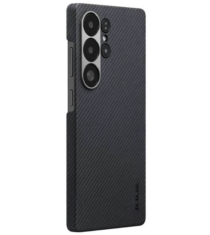 Magsafe Калъф за Samsung S25 Ultra, Pitaka Edge Case Black-Grey Twill, Черен