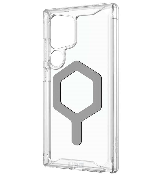 Magsafe Противоударен Калъф за Samsung S24 Ultra, UAG Plyo ice/silver Case, Прозрачен (3)