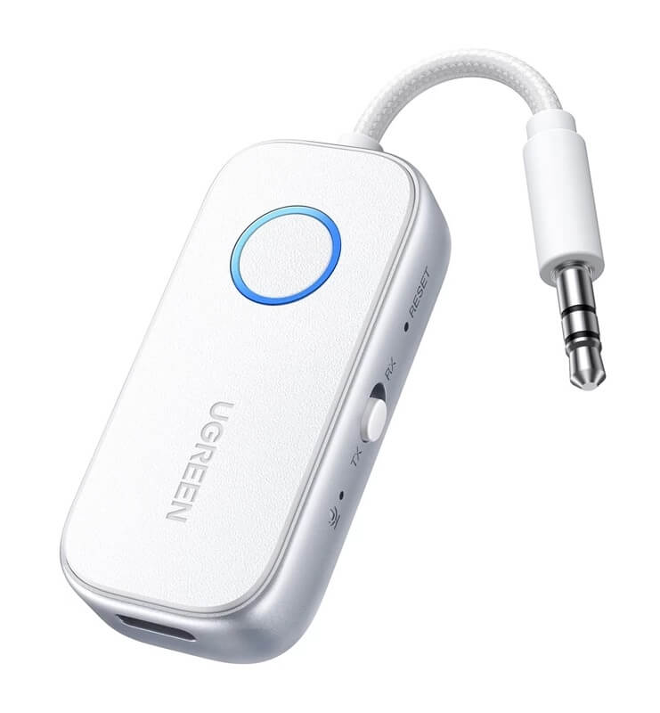 Безжичен Аудио Приемо-Предавател, Ugreen Bluetooth Adapter, Бял (2)