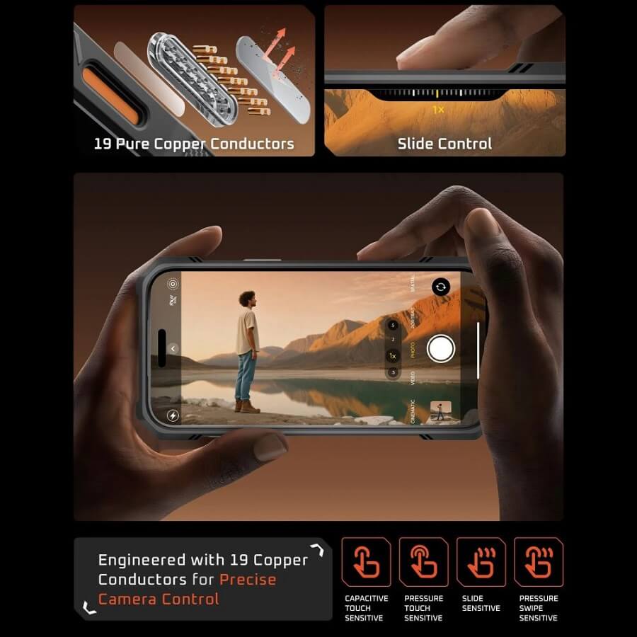 Magsafe Калъф за iPhone 17 Pro Max, Supcase UB Grip Coral Case, Оранжев (6)
