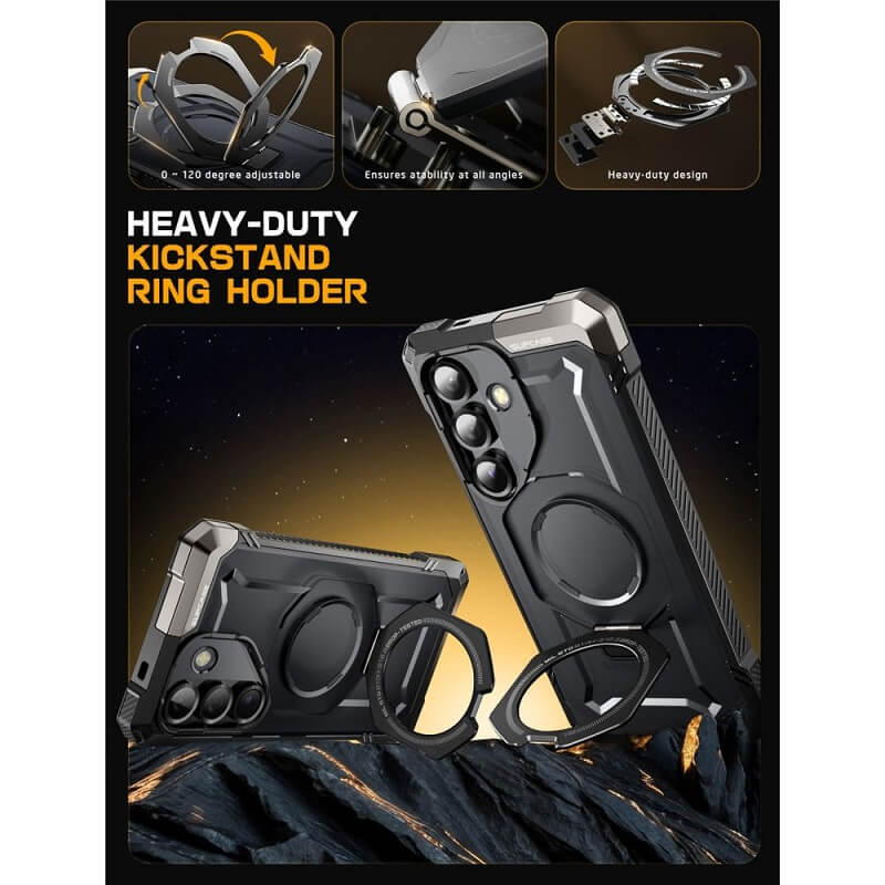 Magsafe Калъф за Samsung S25 FE, Supcase UB Grip Case, Черен (4)
