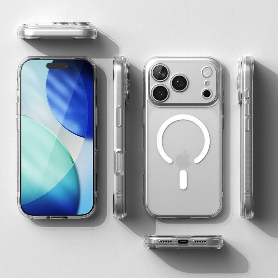 Magsafe Калъф за iPhone 17 Pro, Ringke Fusion Matte Case, Прозрачен (5)