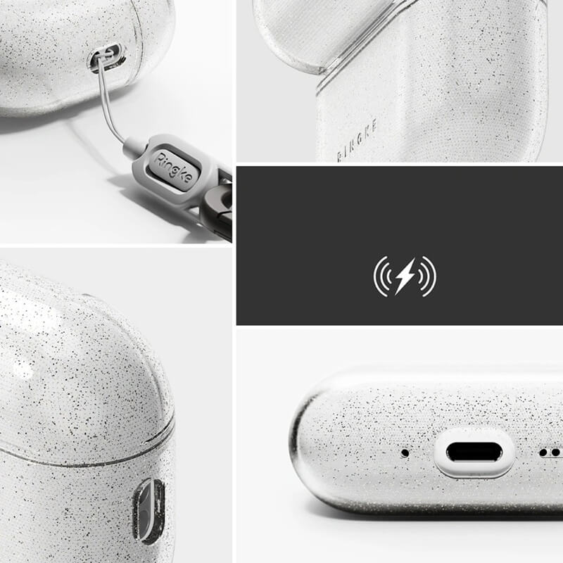 Калъф за Apple Airpods Pro 3, Ringke Air Glitter Case, Прозрачен (4)