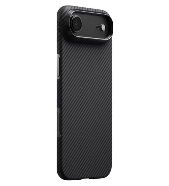 Magsafe Калъф за iPhone Air, Pitaka Edge Black-Gray Case, Черен