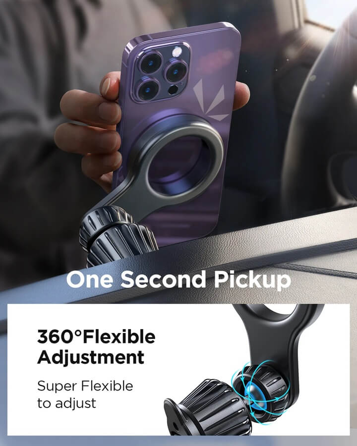 Magsafe Стойка за Кола, Joyroom Car Mount AirVent, Черен (3)