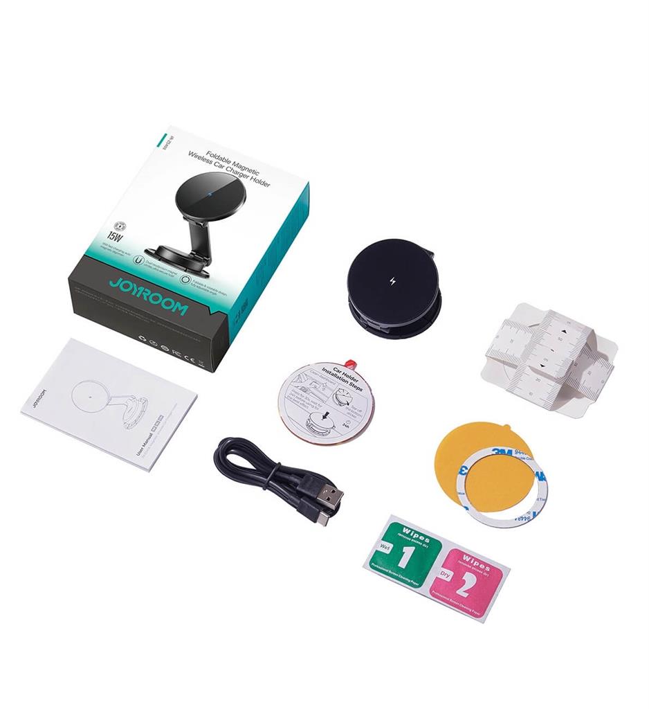 Безжично Зарядно за Кола, Joyroom MagSafe Car Charger 15w, Черен (6)