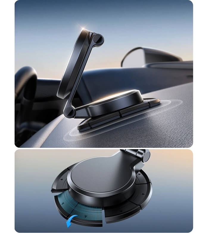 Безжично Зарядно за Кола, Joyroom MagSafe Car Charger 15w, Черен (5)