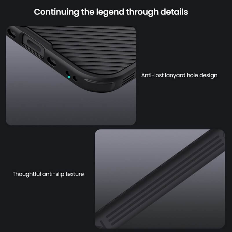 Калъф с Плъзгач за Камера за iPhone Air, Nillkin CamShield Pro Case, Черен (5)