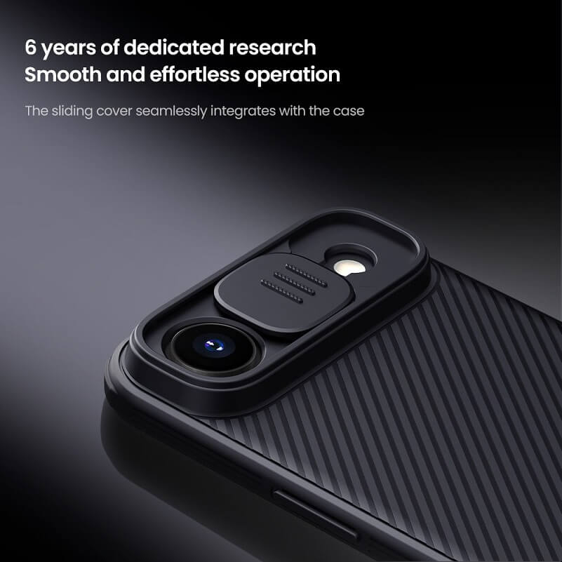 Калъф с Плъзгач за Камера за iPhone Air, Nillkin CamShield Pro Case, Черен (2)