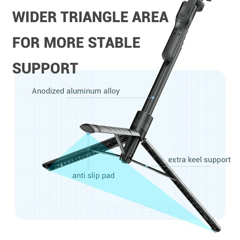 Блутут Статив, Wireless Selfie K28 Stick-tripod, Черен (3)