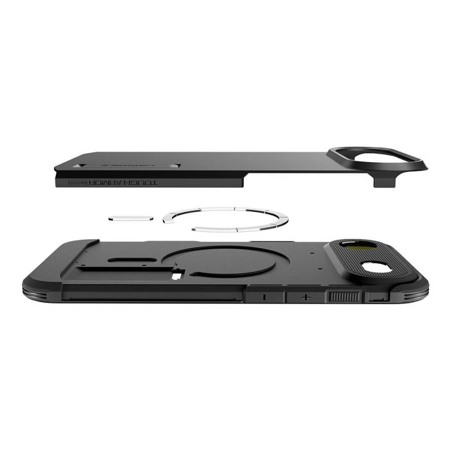 MagSafe Противоударен Калъф за iPhone Air, Spigen Tough Armor T Case, Черен (5)