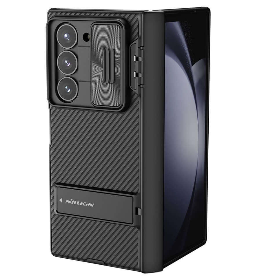 Противоударен Калъф за Samsung Z Fold 6, Nillkin CamShield Stand Case, Черен (2)