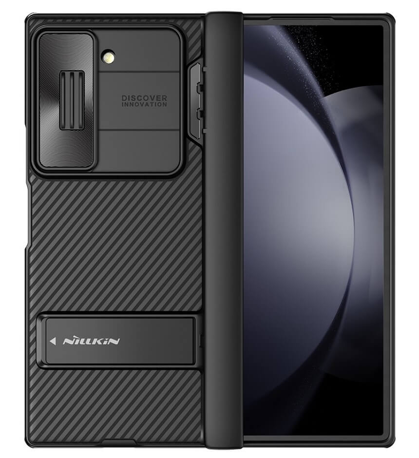 Противоударен Калъф за Samsung Z Fold 6, Nillkin CamShield Stand Case, Черен
