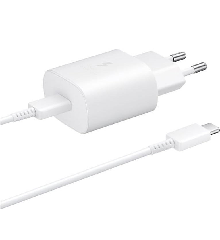 Оригинално Зарядно Samsung 25W 220v Super Fast Charger с USB-C Кабел Ep-Ta800xwe, Бял (Bulk) (3)