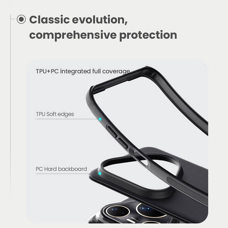 Magsafe Калъф за Huawei Pura 80 Ultra, Nillkin Super Frosted Pro Case, Черен (10)