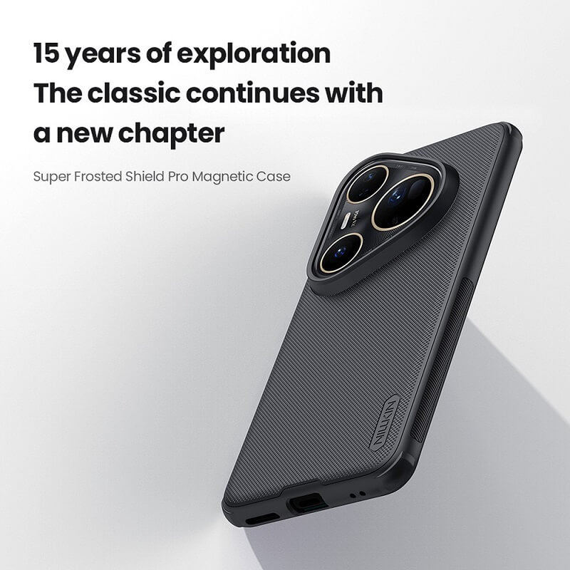Magsafe Калъф за Huawei Pura 80 Ultra, Nillkin Super Frosted Pro Case, Черен (7)