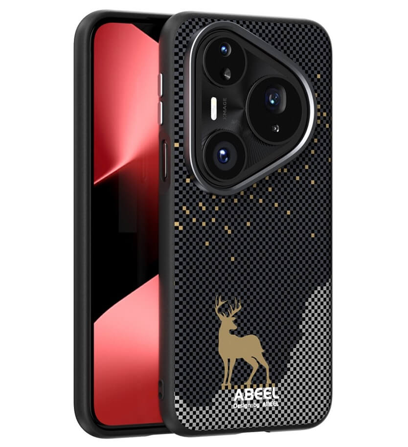 Magsafe Кожен Калъф за Huawei Pura 80 Pro, Abeel Ultra-Slim Case, Черен
