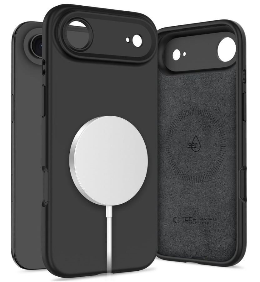 Magsafe Калъф за iPhone Air, Tech-Protect Silicone Case, Черен
