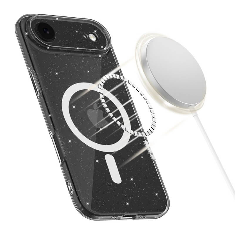 Magsafe Калъф за iPhone Air, Tech-Protect FlexAir Glitter Case, Прозрачен (2)