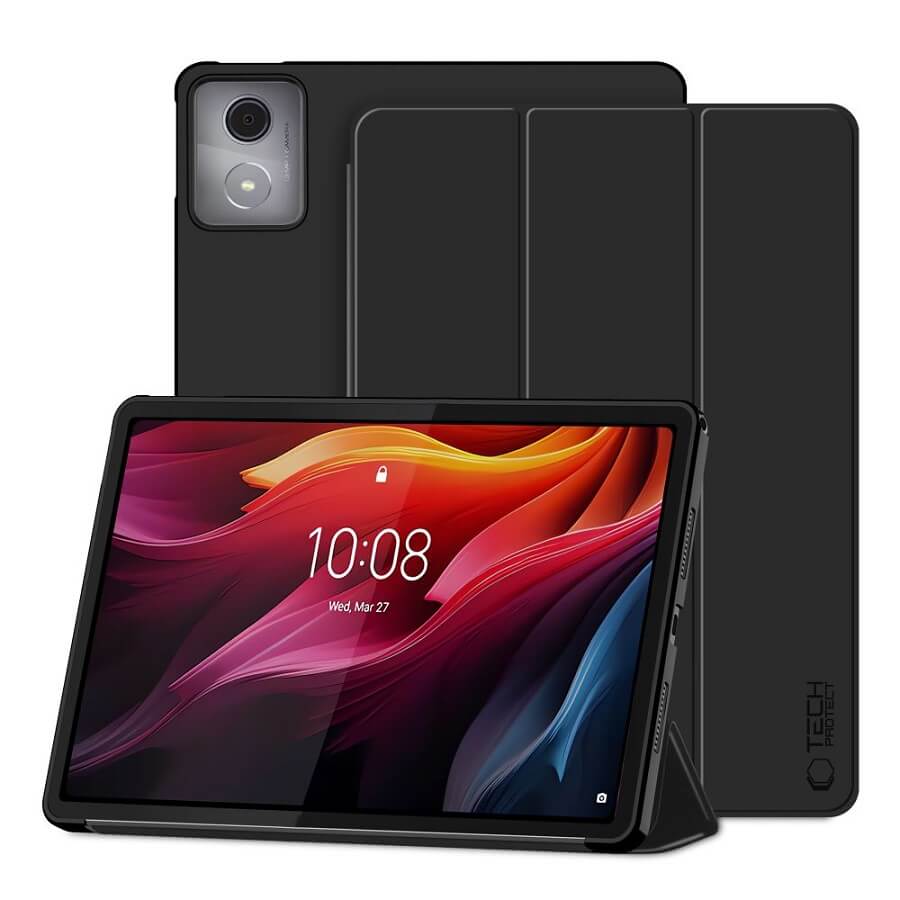 Защитен Калъф за Lenovo Tab K11 Plus 11.5" TB-352, Tech-Protect Smart Slim Case, Черен