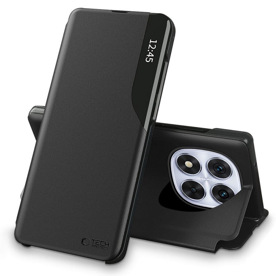 Калъф за Xiaomi Redmi Note 14 Pro 5G, Tech-Protect Smart View Book Case, Черен