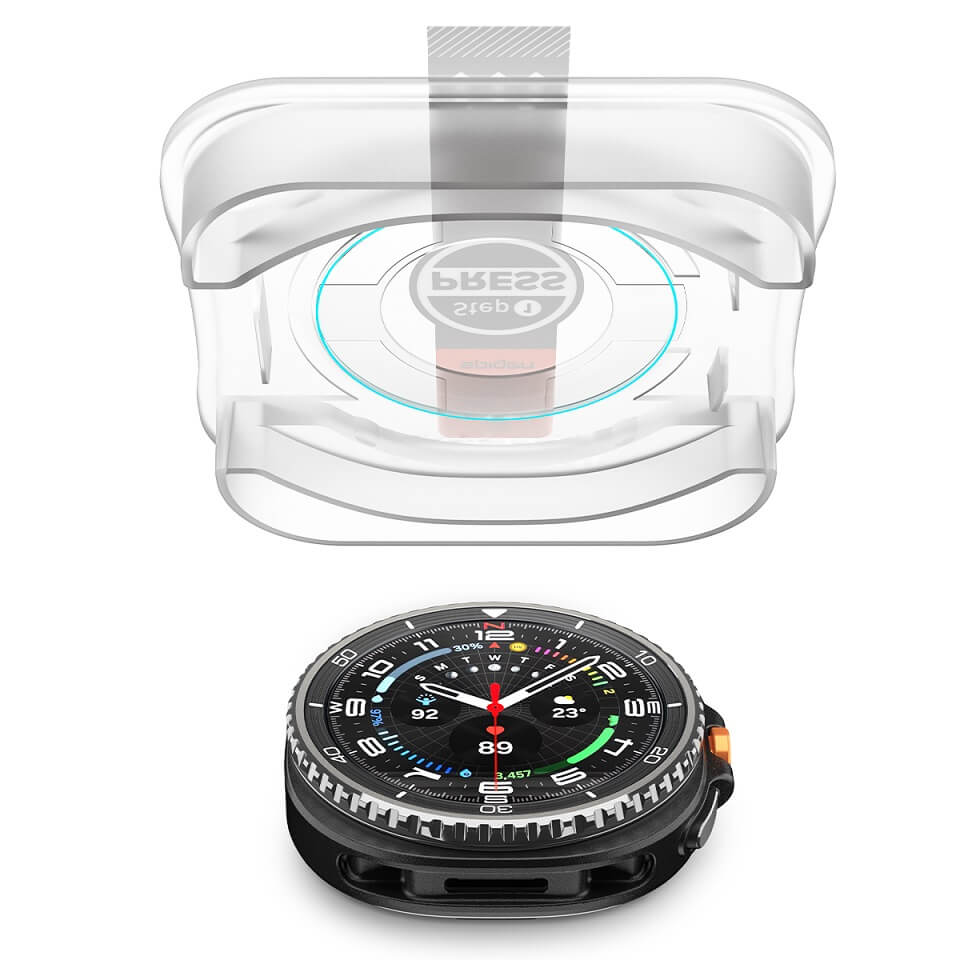 Стъклен Протектор за Samsung Watch 8 Classic 46mm, Spigen EZ Fit Glass 2бр., Прозрачен (4)