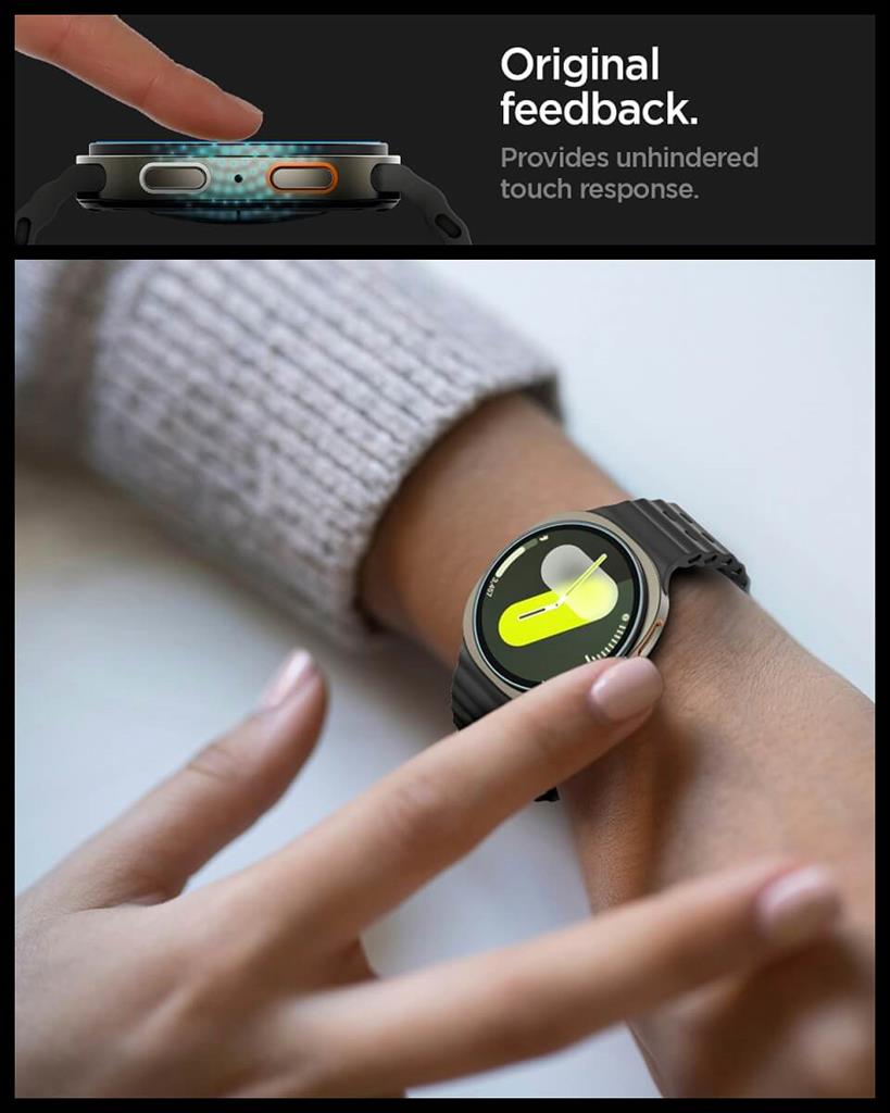 Стъклен Протектор за Samsung Watch 8 40mm, Spigen EZ Fit Glass 2бр., Прозрачен (6)