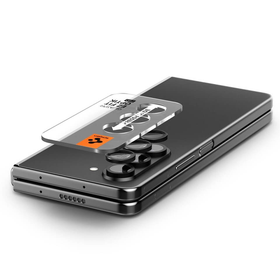 Протектор за Камерата на Samsung Z Fold 5, Spigen EZ Fit Optik Pro Glass tR 2бр., Черен (2)