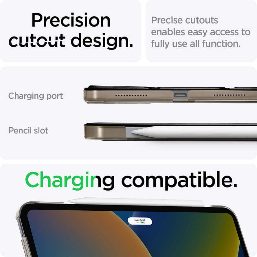 Защитен Калъф за iPad 11th 2025 A16/ 10th 2022, Spigen Smart Fold Case, Черен (10)