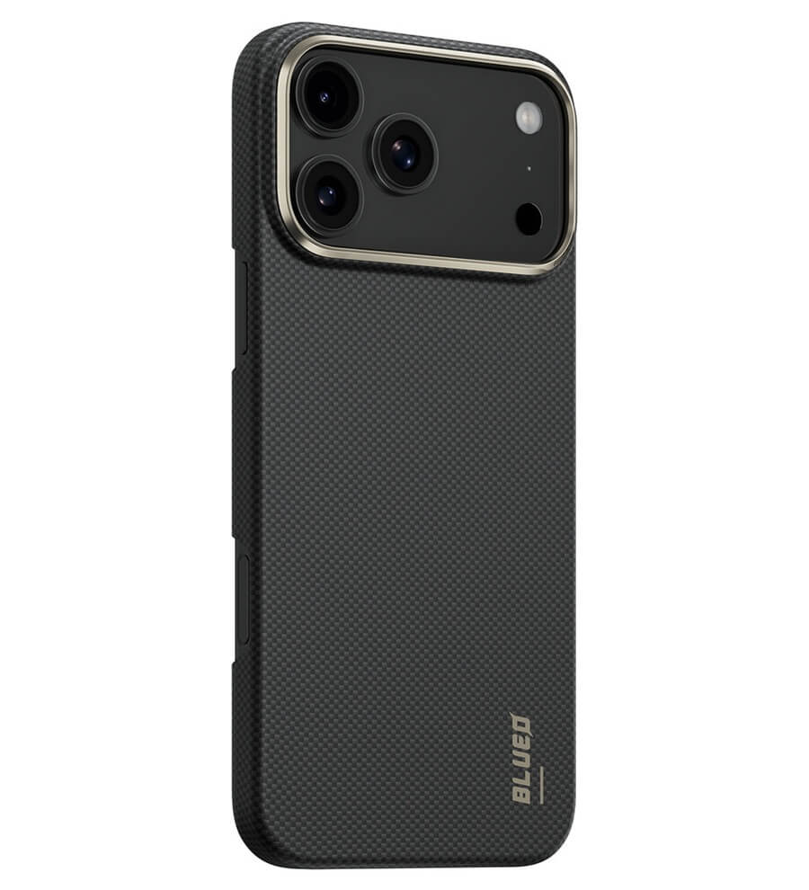Magsafe Калъф за iPhone 17 Pro Max, Blueo Slim Aramid Fiber Case, Черен (2)
