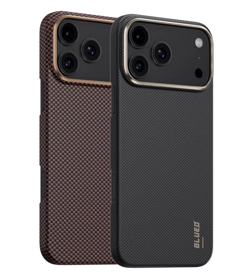 Magsafe Калъф за iPhone 17 Pro Max, Blueo Slim Aramid Fiber Case, Кафяв