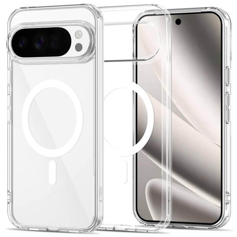 Magsafe Калъф за Google Pixel 10 Pro XL, Tech-Protect Hybrid FlexAir Clear Case, Прозрачен