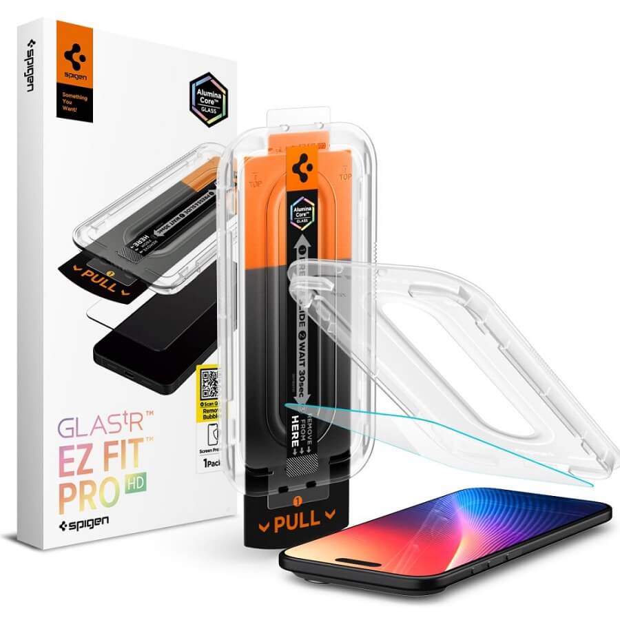 Стъклен Протектор за iPhone Air, Spigen EZ Fit Pro Glass tR, Прозрачен