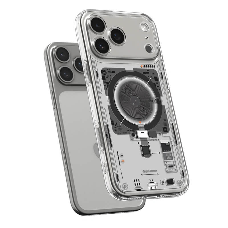 Magsafe Калъф за iPhone 17 Pro Max, Spigen Ultra Hybrid Neo One Case, Прозрачен (4)