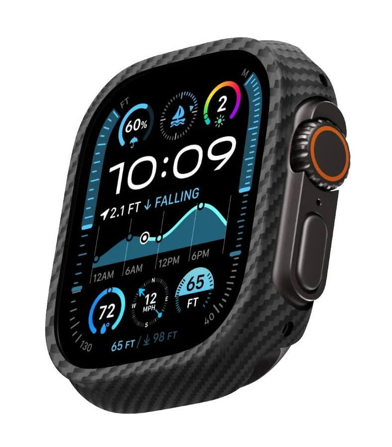 Карбонов Калъф за Apple Watch Ultra 49mm, Pitaka Air Case, Черен