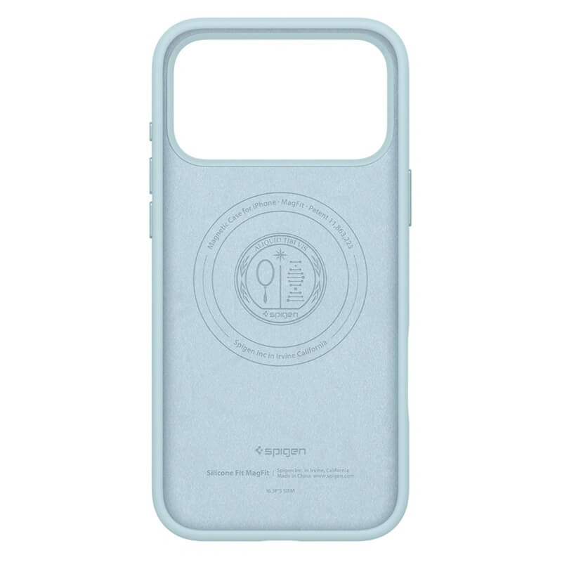 Magsafe Калъф за iPhone 17 Pro, Spigen Silicone Fit Case, Син (3)
